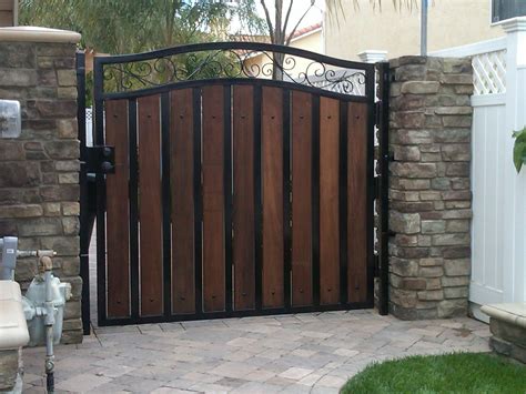 metal gates for wooden fences